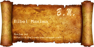 Bibel Maxima névjegykártya